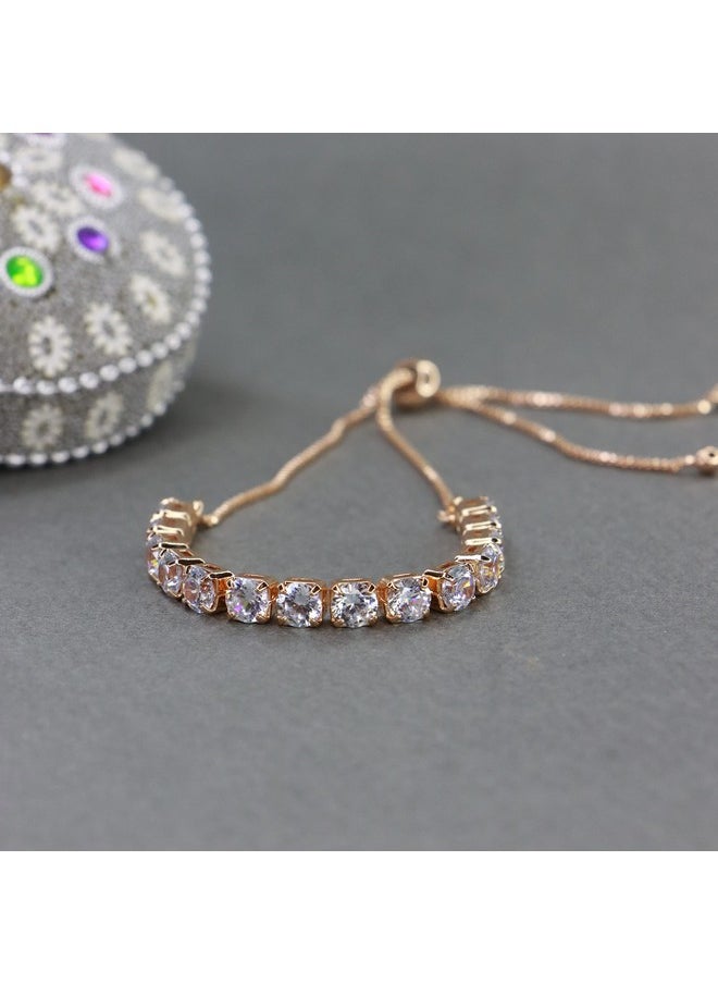 I Jewels I Jewels Cubic Zirconia Classic Adjustable Tennis Charm Bracelets Friendship Love Christmas Valentines Gifts for Women Teen Girls  - Image 2