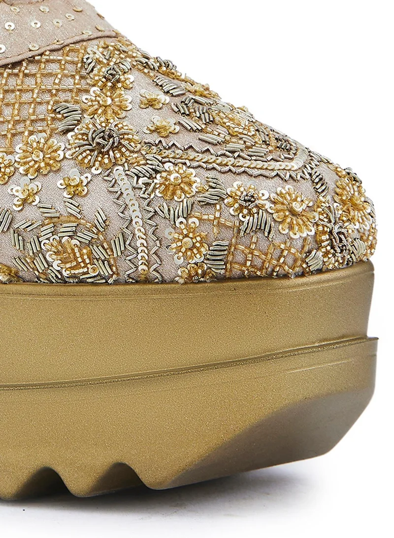 Anaar Anaar Elegante WEDGE SNEAKERS, Womens Festive, Special Occasion and Partywear Premium Shoes