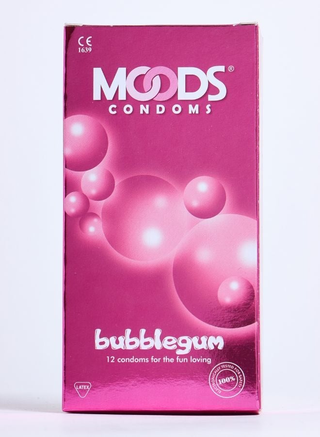 Moods Bubble Gum Condoms 12 Pcs - Image 1