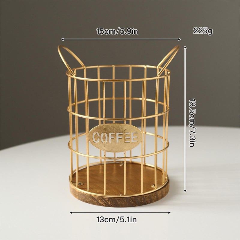 Wooden Coffee Pod Holder And Dispenser For Kitchen Desktop 15cmx18 5cm - Image 4