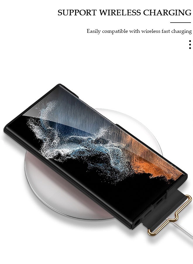 DUNISO Samsung Galaxy S23 Ultra Case S23 Ultra Slim Stand Case Galaxy S23 Ultra Case Supports Wireless Charging Anti-Drop Anti-Fingerprint All-Around Protection Black - Image 5