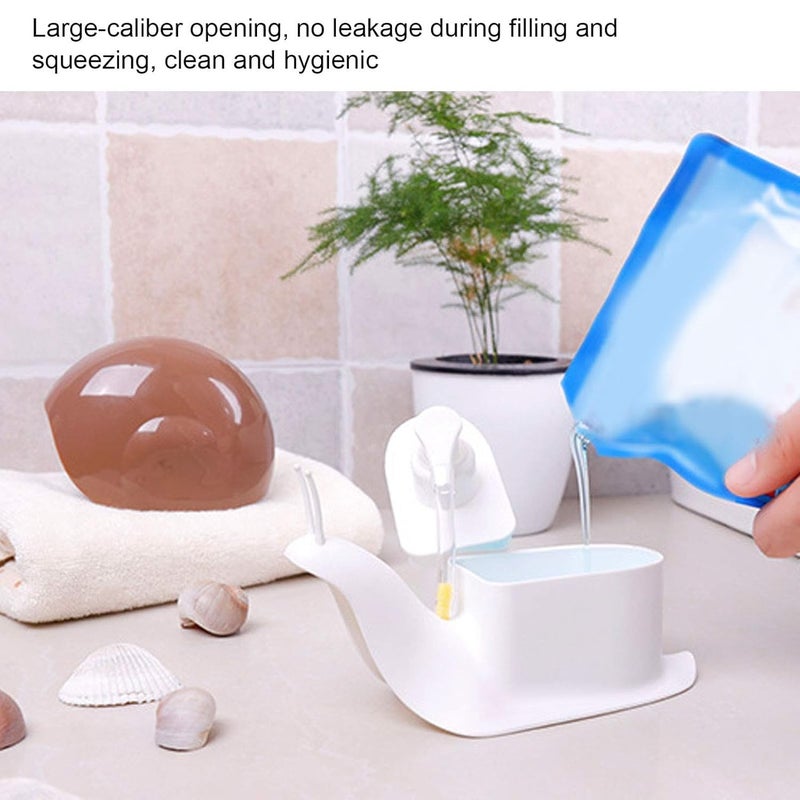 NANIAAY Snail-Shape Liquid Soap Dispenser-200ml Portable Snail Shape Liquid Soap Dispenser Hand Wash Dispenser Pump Push-Type Shampoo Dispenser for Home Plastic - Image 4