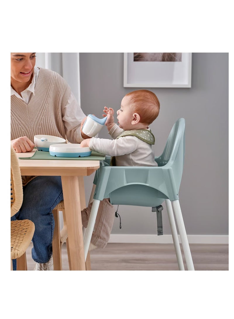 IKEA (IKEA) IKEA ANTILOP Highchair with Safety Belt – Grey-Blue/White | Lightweight & Easy to Clean Baby Chair - Image 2