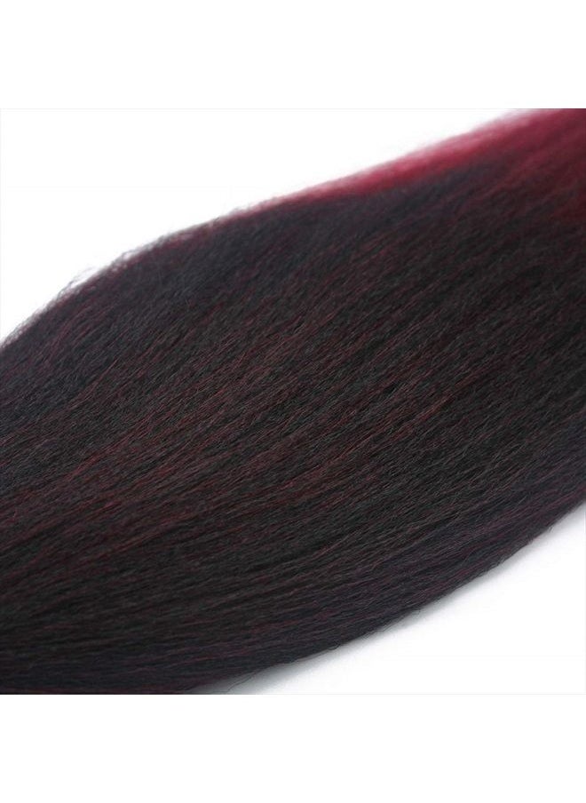 Dorsanee - Pre-stretched Braiding Hair Extension Ombre Natural Black Brown Professional Crochet Braiding Hair 20 Inch 6 Packs Hot Water Setting Perm Yaki Synthetic Hair for Twist Braids (#1B/Bug) - Image 1