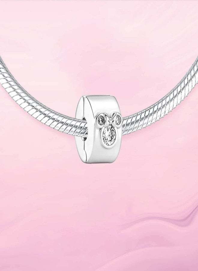 VALGACLS Miki Mouse & Mini Mouse Clip Charm 925 Sterling Silver Charms for Bracelets Necklace - Image 2
