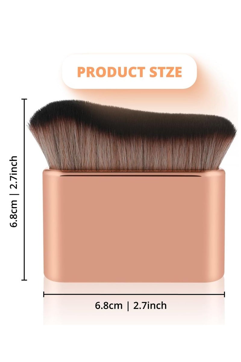 MJZ Tanning Body Makeup Brush for Blending Liquid Foundation -Kabuki Foundation Brush for Smooth Application & Even Coverage High Density Face Kabuki for Highlighter, Bronzer, Shimmer, Glow, Concealers, Cream, Powder (Rose Gold) - Image 5