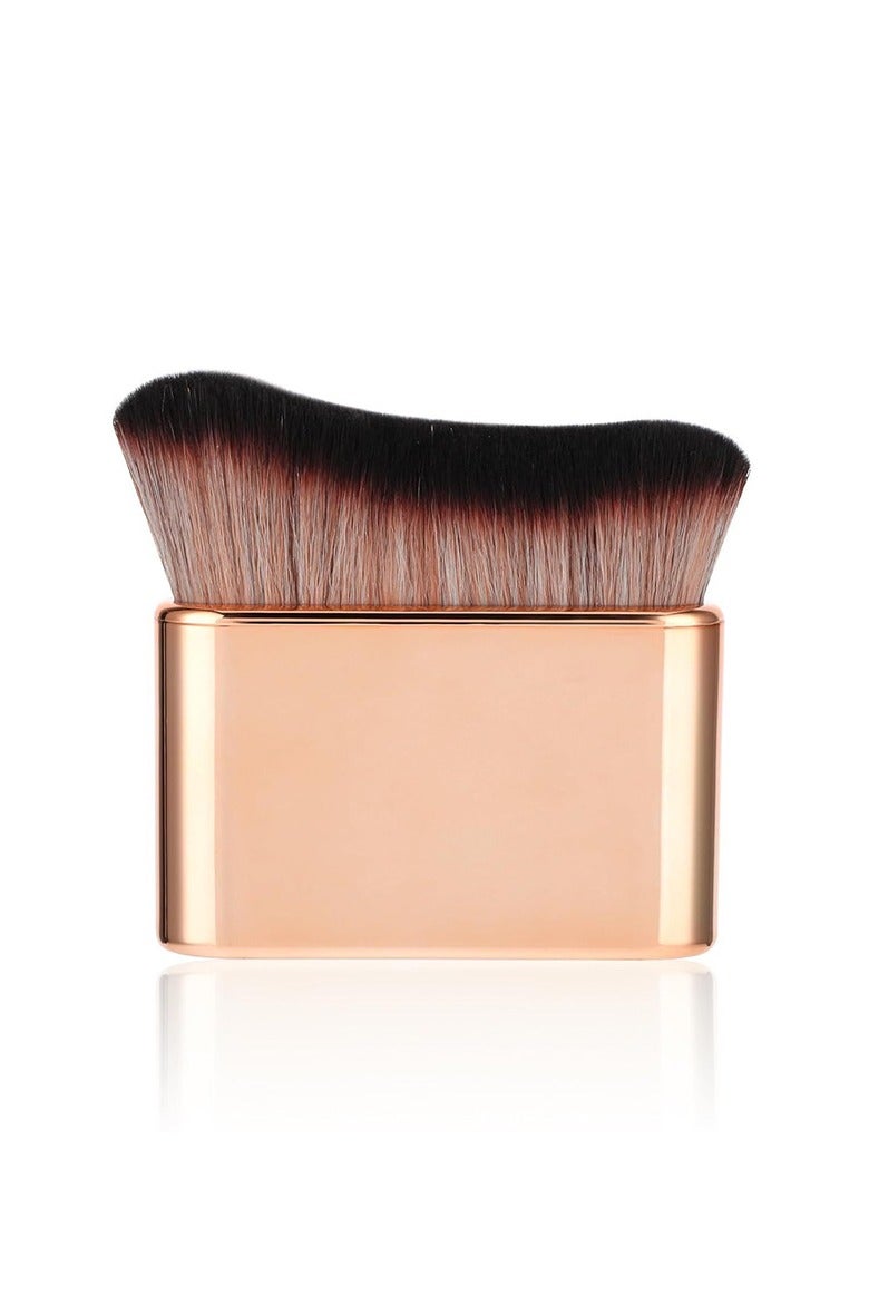 MJZ Tanning Body Makeup Brush for Blending Liquid Foundation -Kabuki Foundation Brush for Smooth Application & Even Coverage High Density Face Kabuki for Highlighter, Bronzer, Shimmer, Glow, Concealers, Cream, Powder (Rose Gold) - Image 1
