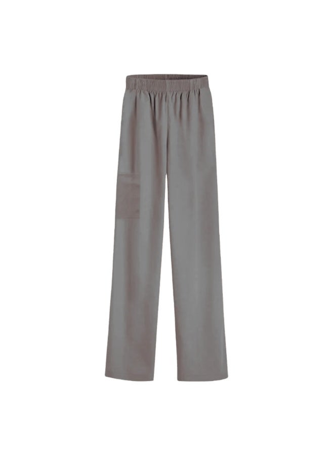 Loquat Womens Medical Scrubs Set Medical Uniform Long trousers Gray - Image 1