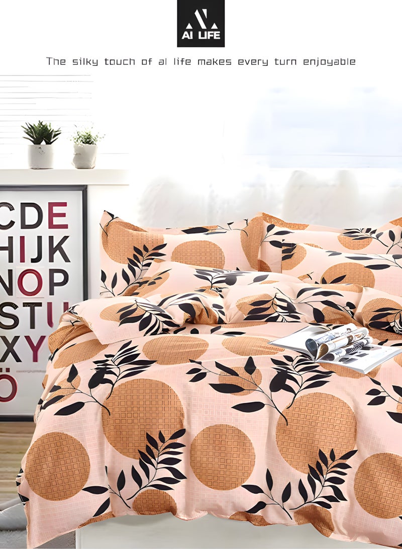 Al LIFE AI LIFE Premium King Size Duvet Cover Set 4 Piece Bedding Set Includes 1×Duvet Cover  220*240 cm , 1×Fitted Sheet 200*230+25 cm, and 2x Pillow Cover 48*74 cm  - Image 1