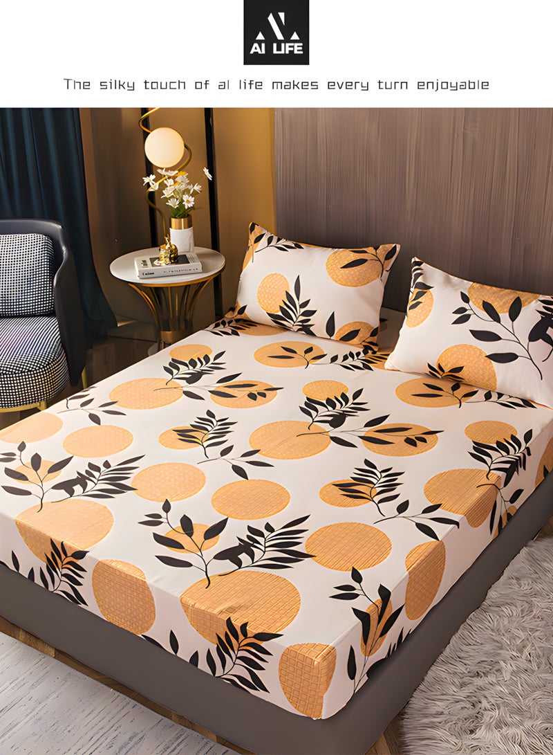 Al LIFE AI LIFE Premium King Size Duvet Cover Set 4 Piece Bedding Set Includes 1×Duvet Cover  220*240 cm , 1×Fitted Sheet 200*230+25 cm, and 2x Pillow Cover 48*74 cm  - Image 3