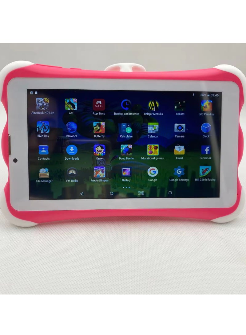 Android Kids Tablet Bluetooth WiFi Parental Control GMS Shockproof Case multiple Pre-Installed apps