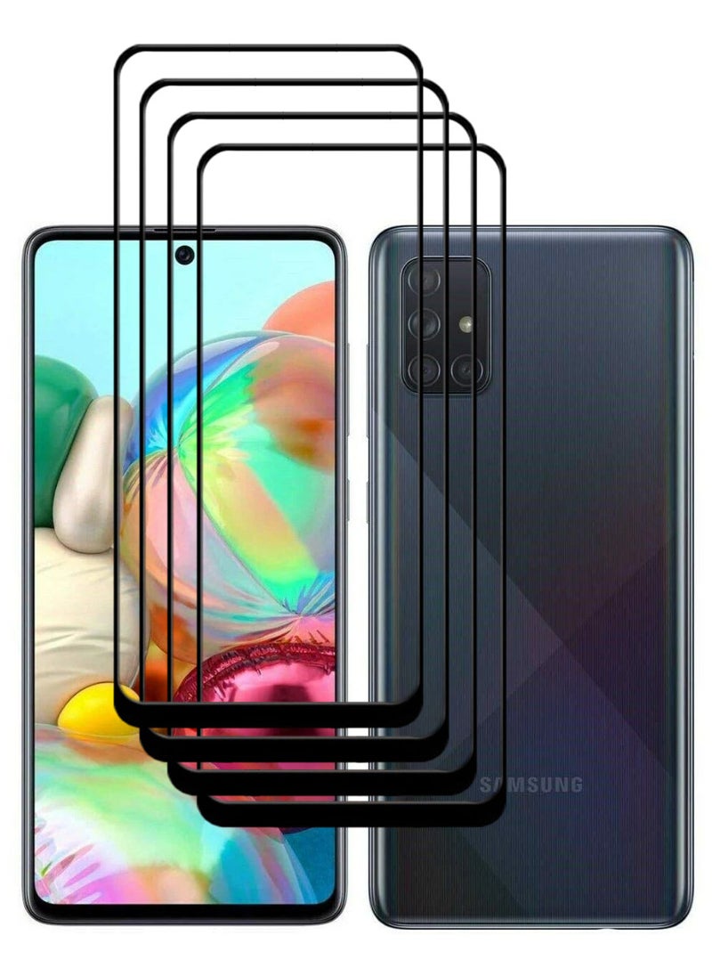 ACLIX 4 Pieces Antistatic ESD Dustproof Premium Quality High Definition Tempered Glass Screen Protector Designed For Samsung Galaxy A71 - Image 1