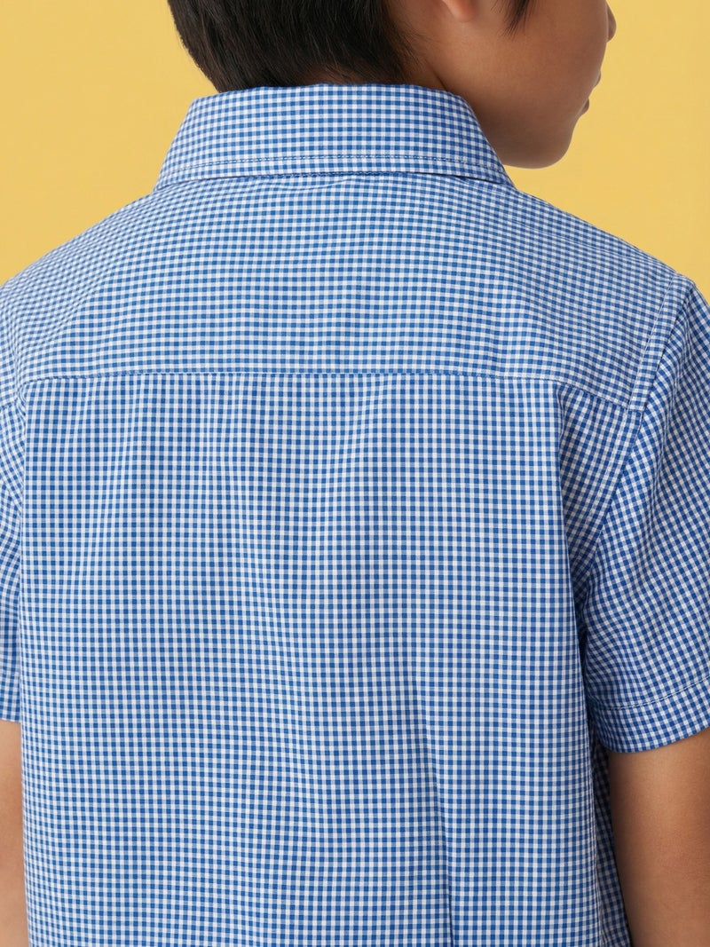 نوتيناتي Nautinati Boys' 100% Cotton Woven Chequered Shirt - Image 4