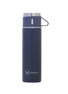HYDROBREW Double Wall Insulated Tumbler Vacuum Flask With 2 X 150 ML Cup - Grey  - Image 2