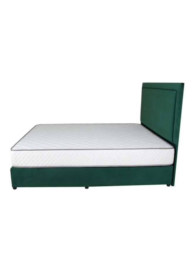 Bed and Mattress Zone Velvetine Upholstered Bed 200 X 160 Queen Size Green Color  - Image 3