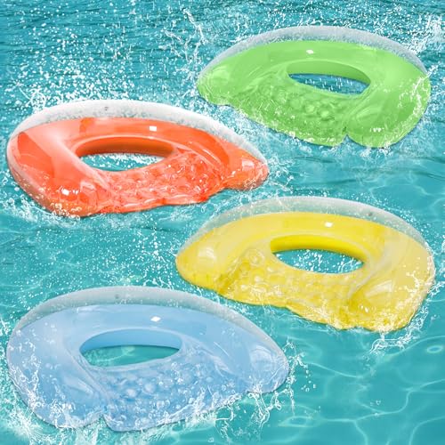 PuppyuWill 4 Pack Pool Floats Adult PuppyuWill Minimalist Design Pool Chair Float 52 X 38 Dopamine Colors Drifter Chair Hammock 3in1 Inflatable Pool Toys for Pool Party Lake River Sea Outdoor - Image 1