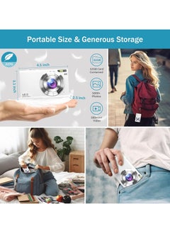 Generic Digital Camera, 4K Vlogging Camera for YouTube Autofocus 48MP UHD Cameras for Photography with Anti-Shake, 16X Digital Zoom Point and Shoot Digital Camera with 32GB Card for Teens Adult Beginner  - Image 5