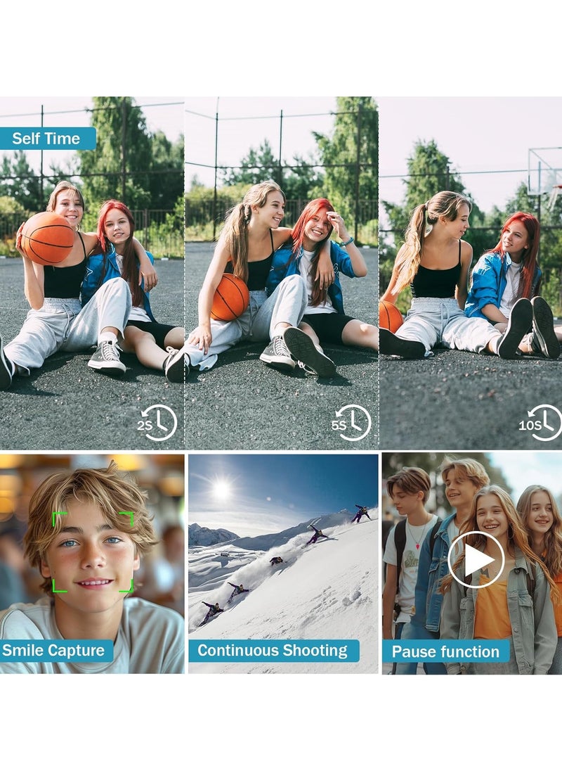 Generic - Digital Camera, 4K Vlogging Camera for YouTube Autofocus 48MP UHD Cameras for Photography with Anti-Shake, 16X Digital Zoom Point and Shoot Digital Camera with 32GB Card for Teens Adult Beginner - Image 1