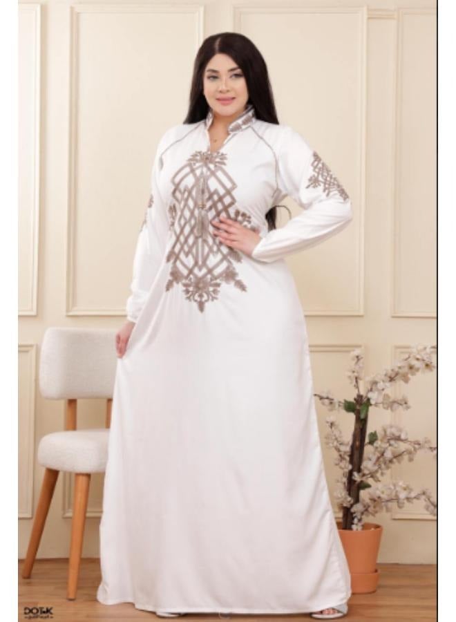A high-quality cotton Arab jalabiya with a wonderful design, worn from 60/80 kilos  - Image 2
