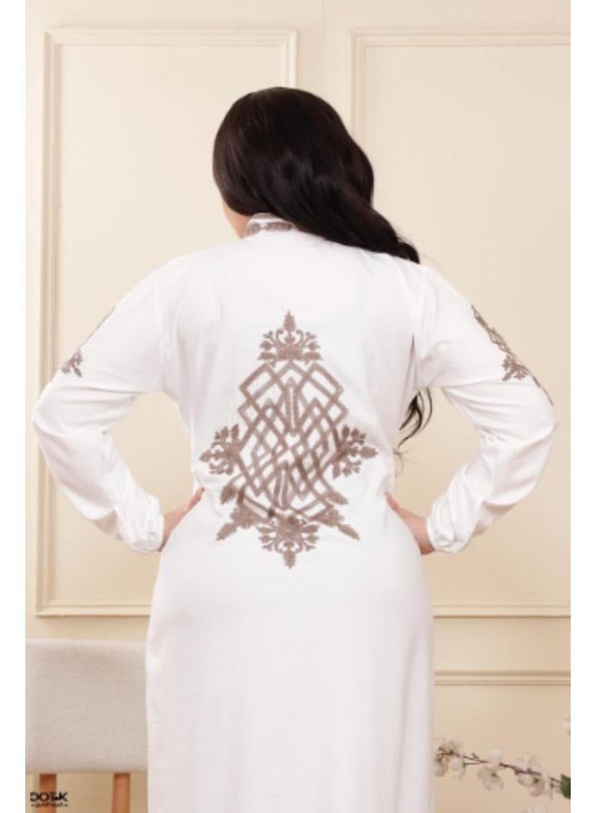 A high-quality cotton Arab jalabiya with a wonderful design, worn from 60/80 kilos  - Image 3