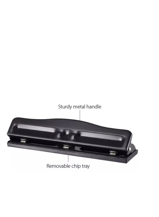 KWTrio Metal 3-Hole 10 Pages Adjustable Punch Machine 09630 - Image 1