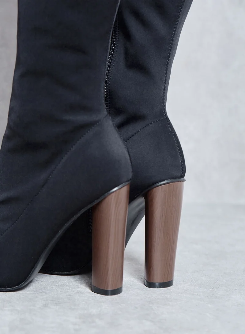 Truffle Over The Knee Block Heel Boots
