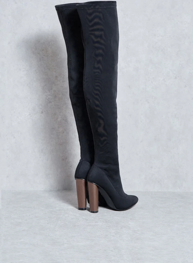Truffle Over The Knee Block Heel Boots