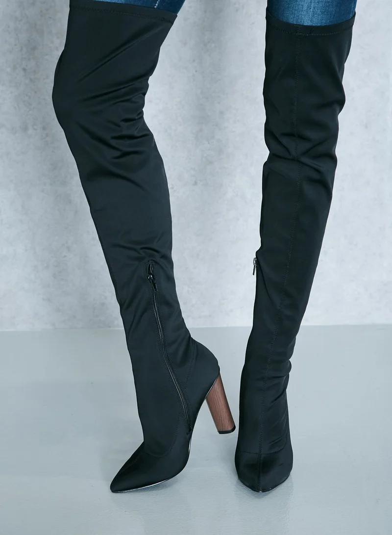 Truffle Over The Knee Block Heel Boots