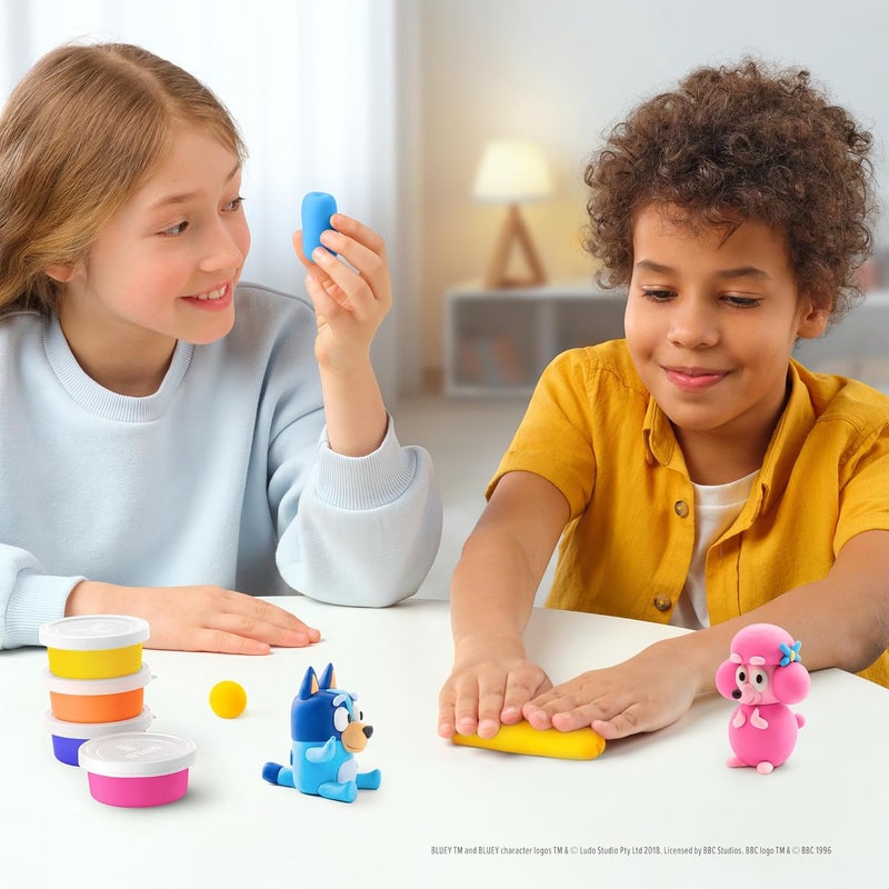 Hey Clay - Bluey & Friends, Colorful modeling air-dry clay, 15 cans, Series Collections, with fun interactive app for kids aged 3+ years. - Image 4