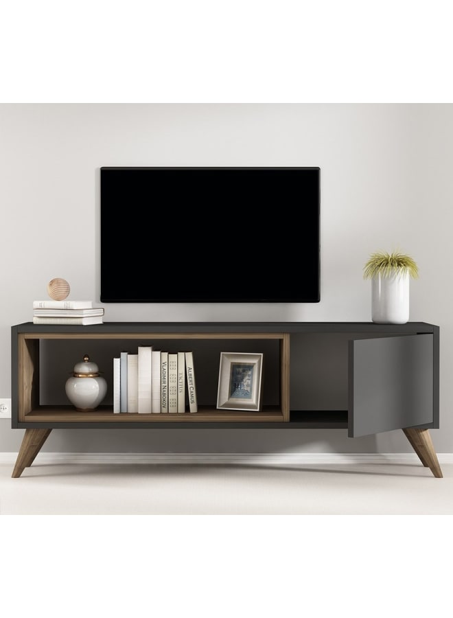 ريترو RA-U56 ترابيزة تلفزيون 123×45×30سم - أسود×بني - Image 2