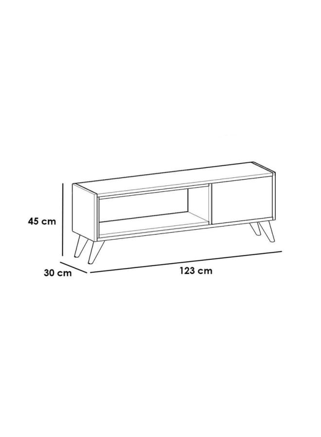 ريترو RA-U56 ترابيزة تلفزيون 123×45×30سم - أسود×بني - Image 5