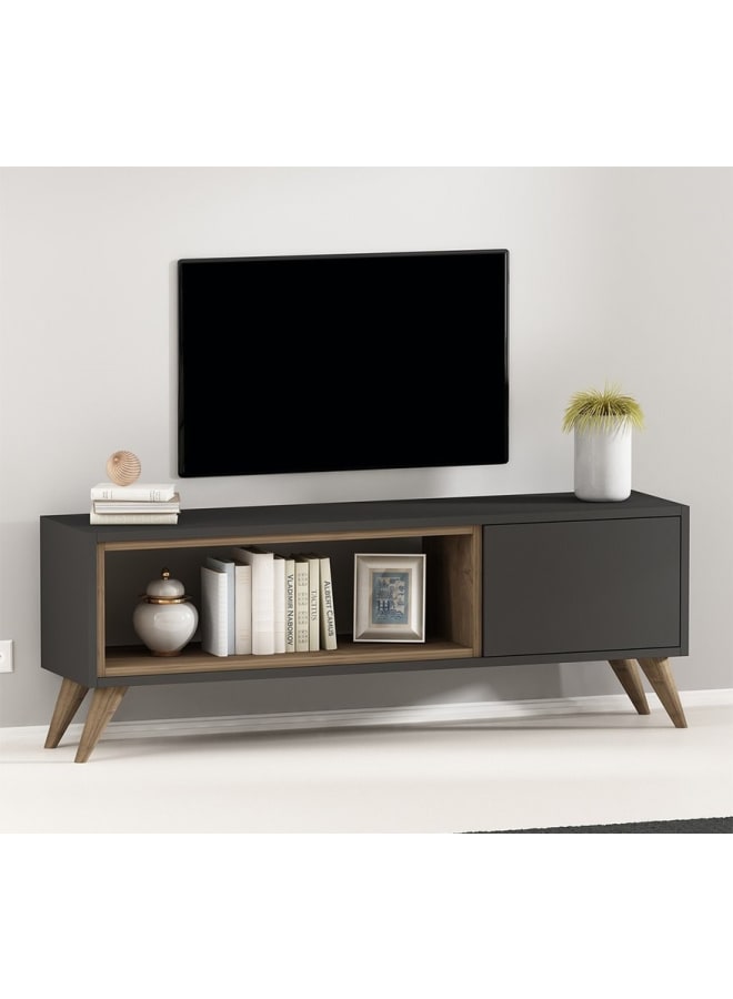 ريترو RA-U56 ترابيزة تلفزيون 123×45×30سم - أسود×بني - Image 4