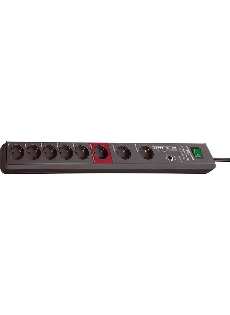 Brennenstuhl Secure-Tec, 8-Pole Power Strip with Voltage Protection and 3M with Master Slave Function. Power point  - Image 1