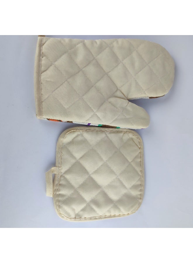 2-Piece Kitchen Gloves Set – Padded Linen Heat Protection for Hands - Image 3