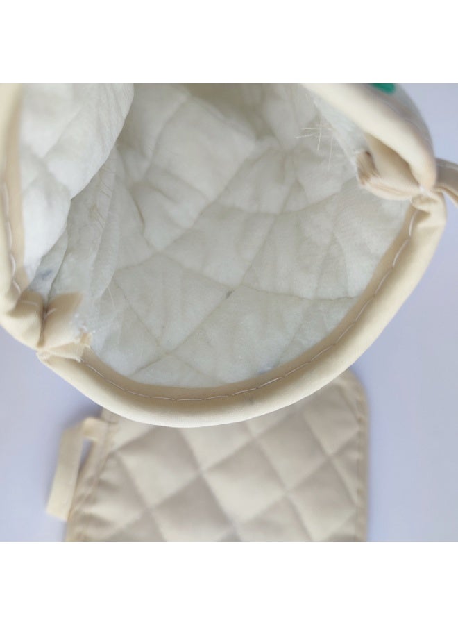 2-Piece Kitchen Gloves Set – Padded Linen Heat Protection for Hands - Image 4