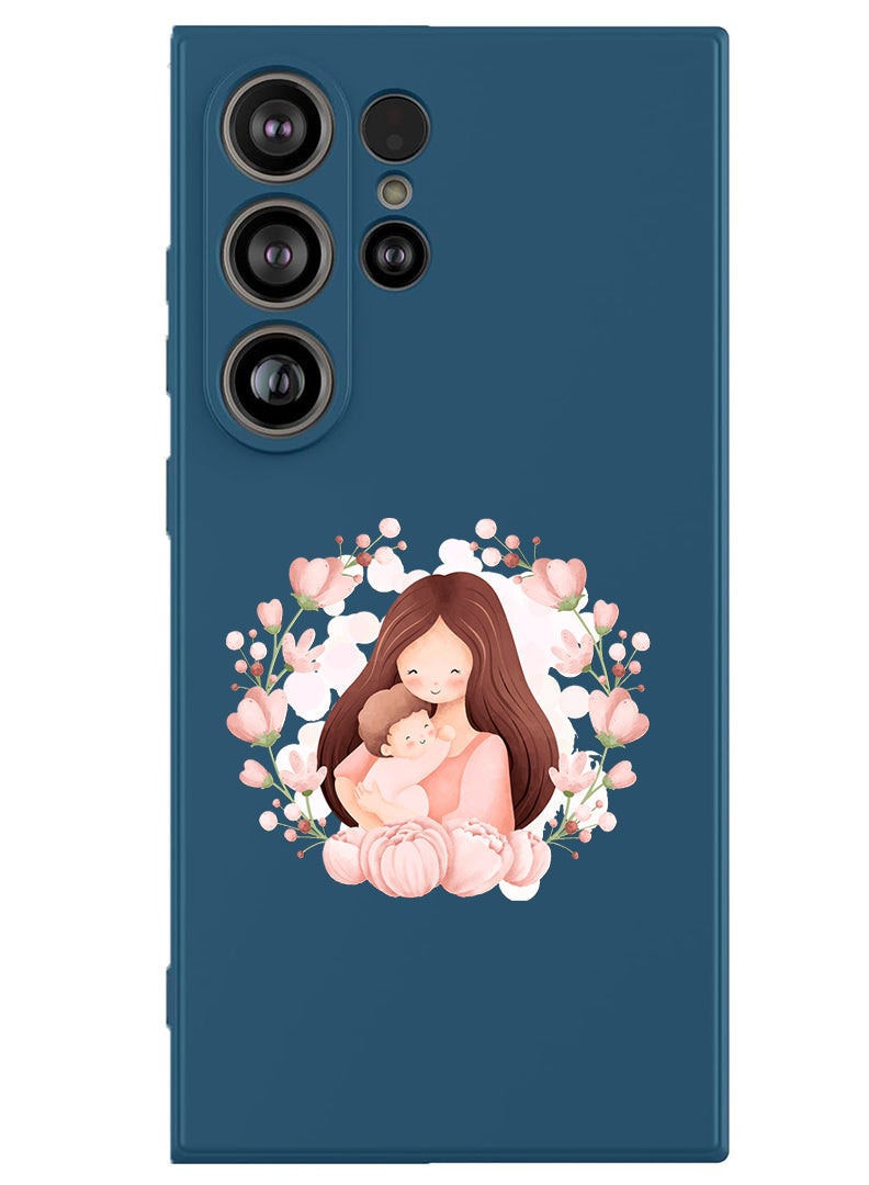 Theodor Protective Slim Fit Case Liquid Silicone Cover with Full Body Protection Anti-Scratch Shockproof Case For Samsung Galaxy S25 Ultra (Blue) - Mothers love - Image 1