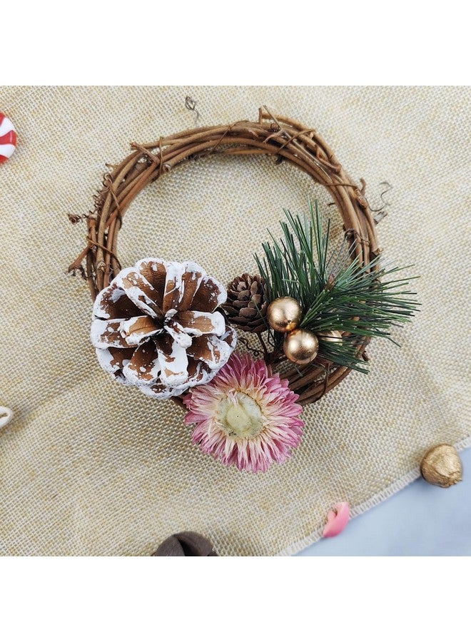 TIHOOD TIHOOD 25PCS Artificial Pine Picks, Pine Needles Branches with Gold Berry Stems, Small Fake Berries Pinecones Branches for Crafts Christmas Tree DIY Garland Holiday Wreath(Gold)  - Image 5