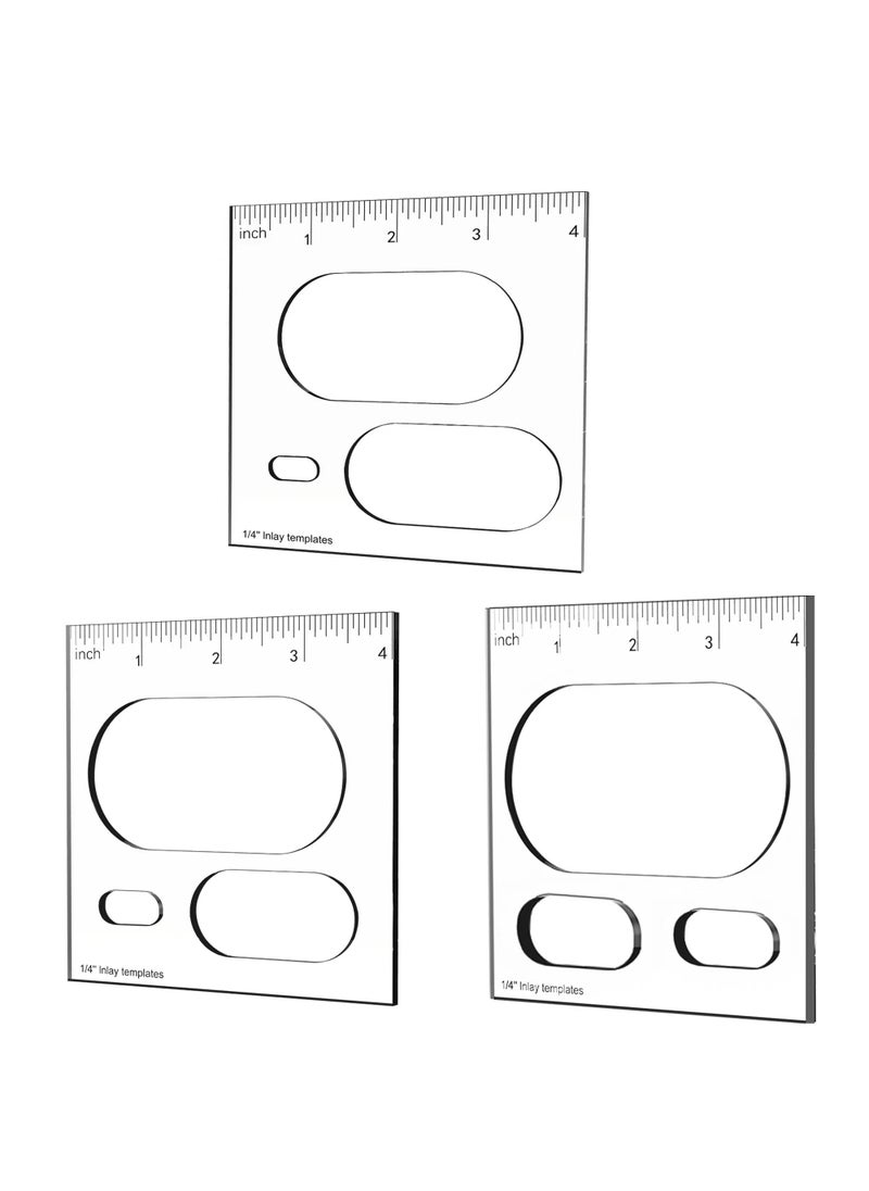 WIMNISV 9 in 3 GrommetOval Templates for WoodworkingDecorative and Router and Decorative 3 Pack Oval 
