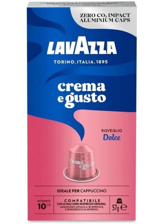 لافازا كبسولات قهوة كريما إي جوستو دولتشي ٥٧ جم - عبوة من ١٠ كبسولات - Image 1