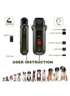 DIGI CORE Ultrasonic Dog Trainer U10 Bark Device With Flashlight Anti Bark Device For Long Range 16FT Dog Barking Deterrent Device Dog Training Device Rechargeable Stop Dog Barking Device For Small Large Dogs  - Image 3