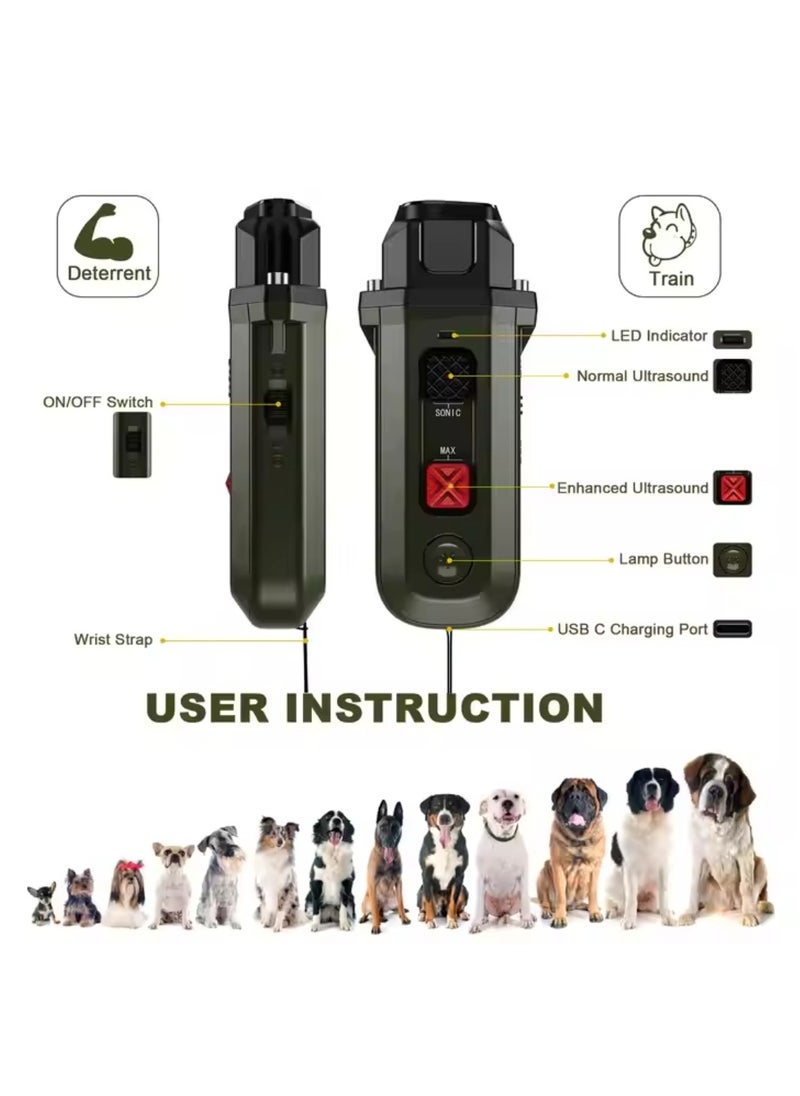 DIGI CORE - Ultrasonic Dog Trainer U10 Bark Device With Flashlight Anti Bark Device For Long Range 16FT Dog Barking Deterrent Device Dog Training Device Rechargeable Stop Dog Barking Device For Small Large Dogs - Image 1