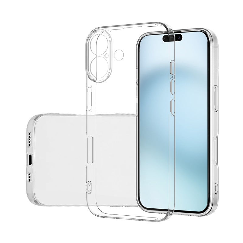 For Apple Iphone16 Transparent Mobile Phone Case 15 Silicone Soft Case 14Pro Anti-Fall Protective Case Tpu Material - Image 2
