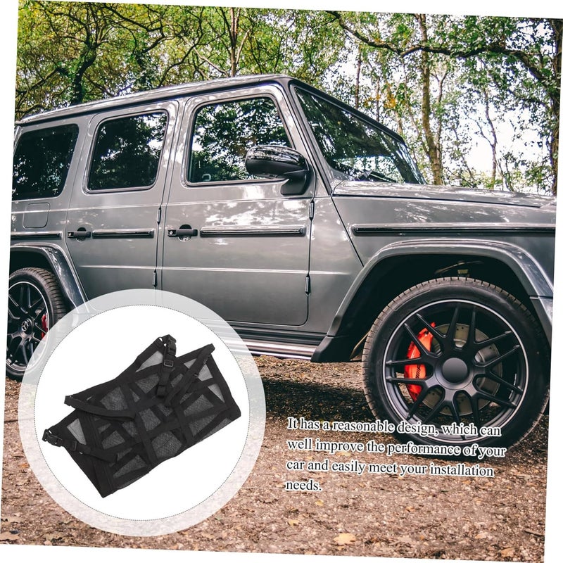 Car Ceiling Cargo Net Pouch Double Mesh Automotive Storage Organizer Space Saving Car Travel Accessory for Sundries Easy to Install for Long Trips - Image 5