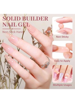 LIMEGIRL Solid Sculpture Builder Gel For Nails, Nail Sculpting Gel, Non-Sticky Hand Solid Builder Gel, Upgrade Hard Nail Extension Gel, 3D Sculpting Gel For Nail Art Design Salon Nail Art (Skin Color)  - Image 3
