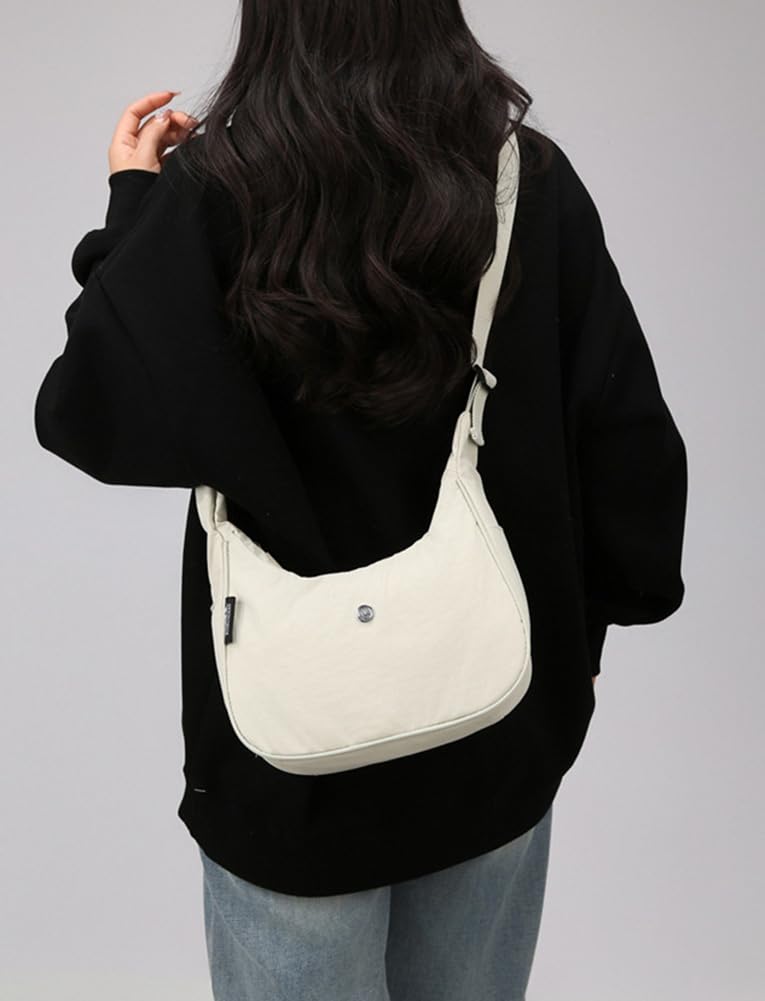 EMGILL Nylon Crossbody Bag for Women Waterproof Dumpling Purse Casual Shoulder Bag Trendy Hobo Handbag 2025 Lightweight Tote - Image 1
