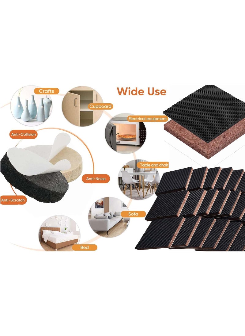 DIY Crafts - DIY Crafts 100 Pcs, Cabinet Door Bumpers DIY-Protector Small Felt Pads 1" INCH Ideal Brown Felt Bumpers Self-Adhesive Thick Felt Dots Bumper Pads to Protect Glass Other Surfaces! (100, 25mm, Camel) - Image 1