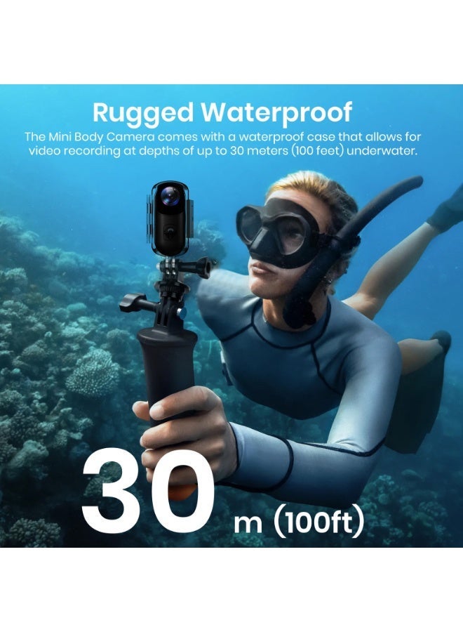 Besswin 360°Action Camera, Tiny Size, Mount Anywhere, WiFi Wearable Video Recorder 120° Wide Angle, 10+ Accessories Cycling Travel Pet Walking Sports - Image 4