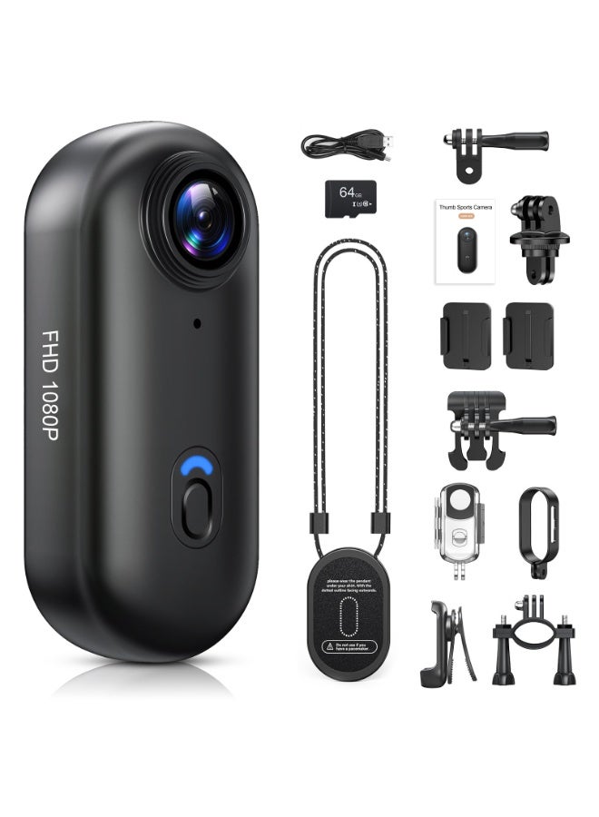 Besswin 360°Action Camera, Tiny Size, Mount Anywhere, WiFi Wearable Video Recorder 120° Wide Angle, 10+ Accessories Cycling Travel Pet Walking Sports - Image 1