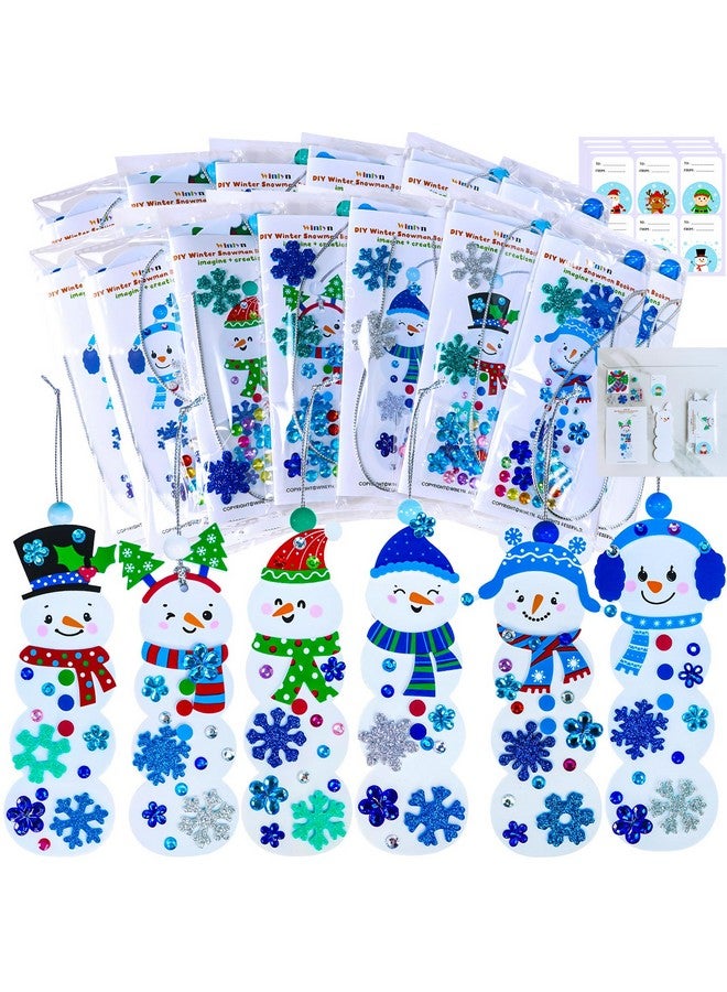 وينلين 24 مجموعة من أدوات الحرف اليدوية لعيد الميلاد، الحرف الشتوية، علامات مرجعية لعيد الميلاد، زينة، مجموعات فنية، ملصقات إسفنجية لعيد الميلاد، فنون وحرف يدوية للأطفال، أنشطة الفصل الدراسي في العطلات، هدايا الحفلات - Image 1
