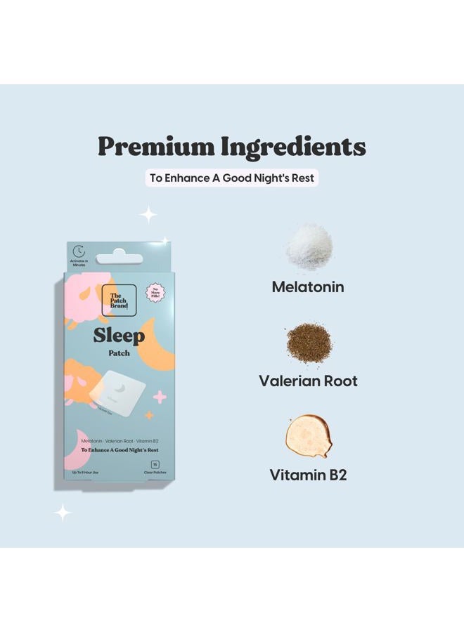 The Patch Brand Sleep Patches | Support Restful Sleep with Melatonin, Valerian Root & B6 | All Natural Vitamins & Mineral Patch Plant Based and Cruelty Free Water Resistant Patches That Last All Night - Image 3